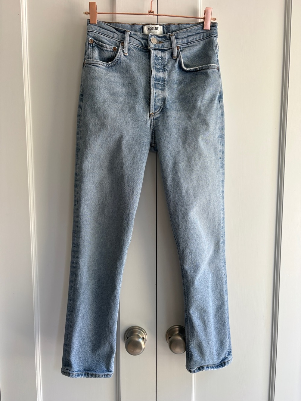 AGolde Riley High Rise Straight Crop Jeans - Picture 2 of 5